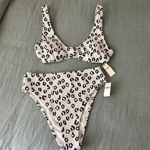 Aerie two piece cheetah print swimsuit